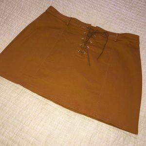 Forever 21 Brown Tie 3XL high waisted Skirt